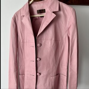 DANIER Pink Leather Blazer
